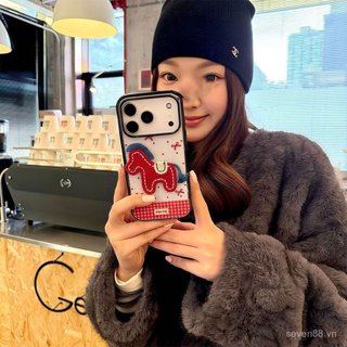 Ốp Điện Thoại Thích Hợp Cho iPhone 7 8 X XS XR XSMAX 11 12 13 14 15 16 17 Pro max Plus Air Black Thêu Pony Vỏ Bảo Vệ Chống Sốc Bao Gồm Tất Cả A4VG