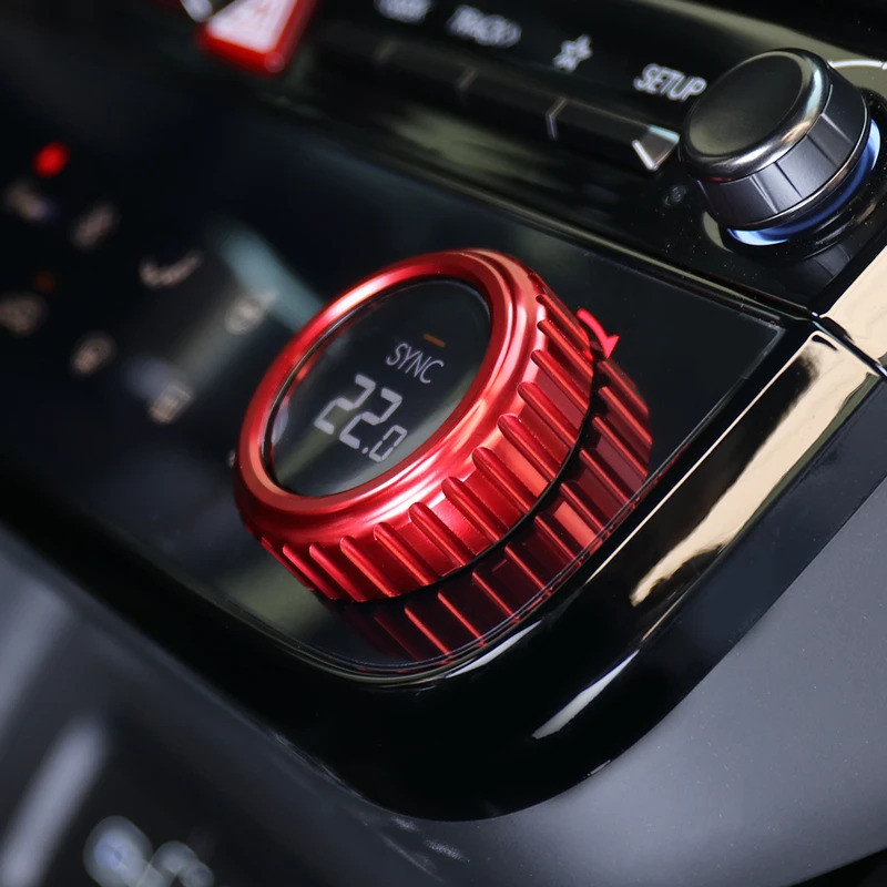 Một Cặp Nhôm Đỏ Xanh Đen Nội Thất Điều Hòa Không Khí Konb Vòng Viền Dành Cho Xe Hyundai Tucson NX4 2025 Phụ Kiện