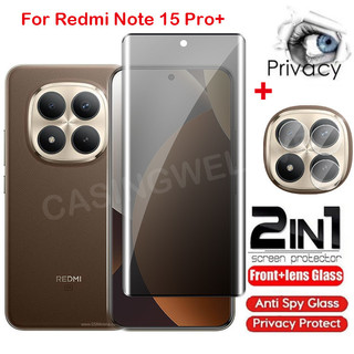 Bảo Vệ Màn Hình Cho Redmi Note 15 Pro + Pro Plus 5G 4G 2025 Chống Gián Điệp Chống Gián Điệp Quyền Riêng Tư Full Cong Riêng Tư Kính Cường Lực Ống Kính Máy Ảnh Phim