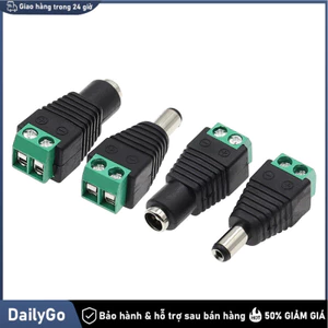 Bộ kết nối nguồn 12V 5A, thiết kế jack đực cái cắm đối，Jack đực cái，Phích cắm DC，Loại Vặn Vít，Lõi Đồng loại tốt