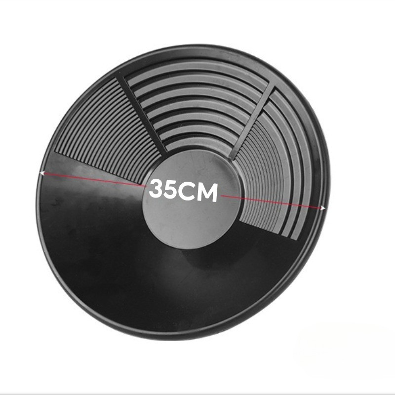 Đĩa Đãi Vàng Bằng Nhựa Siêu Nhẹ, Chậu Rửa Vàng 3 Rãnh Lọc 35CM, Dụng Cụ Tìm Vàng Cơ Bản Cho Người Mới Bắt Đầu