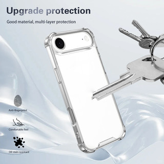 Dành Cho iPhone 17 Air Case Pha Lê Trong Suốt Cứng Mặt Sau Chống Sốc 4-Corner Mỏng Chống Sốc Cho iPhone 16E 15 Plus 14 Pro Max