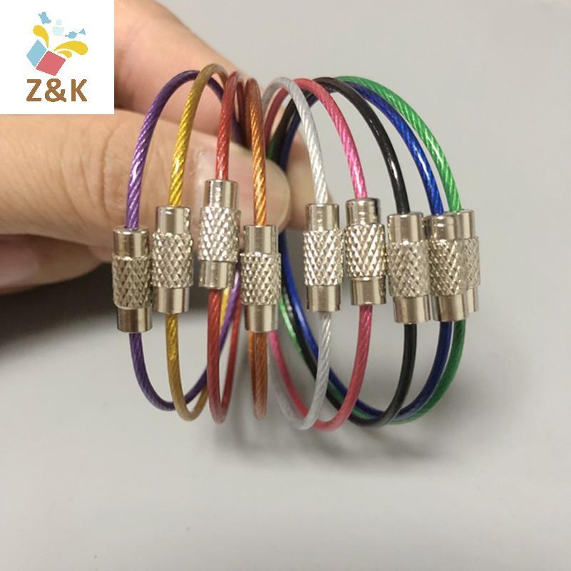 ZK 10 Chiếc Móc Khóa Thép Không Gỉ Carabiner Móc Khóa Dụng Cụ Ngoài Trời Dây Móc Khóa VN