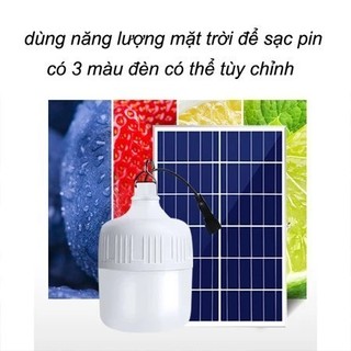 Tiết kiệm năng lượng Bóng đèn LED năng lượng mặt trời sạc đa chức nắng chống nước ngoài trời 3 chế độ sáng có móc treo