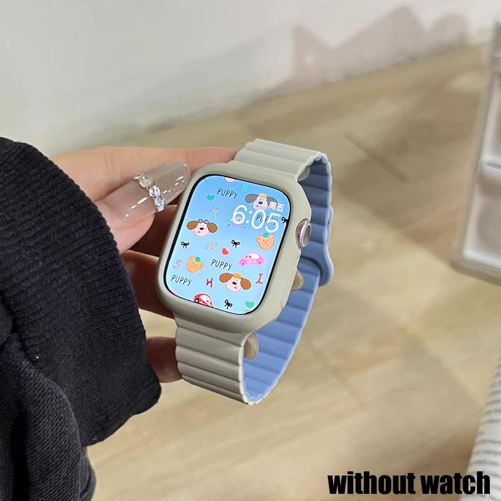 Dây đeo silicon + Vỏ mềm kẹo Tương thích cho Apple Watch Series11 / 10 46mm 42mm 45mm 44mm 40mm 41mm 9 8 7 6 SE 5 4