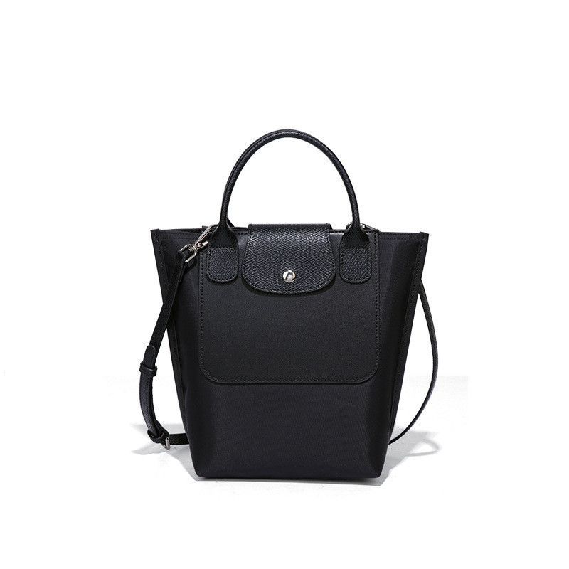Authentic Women's Single Shoulder Bag New Women's Bag Lightweight Crossbody Bag Nylon Color-Block Handbag Small Tote Bucket Bag French Single Shoulder Bag Light Luxury Niche Women's Crossbody Bag*&-&