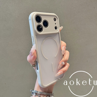 Mờ hút từ tính thoáng khí tản nhiệt bốn góc chống rơi thích hợp cho vỏ điện thoại Apple 17 Promax iPhone 16 / 15 / 14 / 13 / 12 / 11 Vỏ silicon bán trong suốt