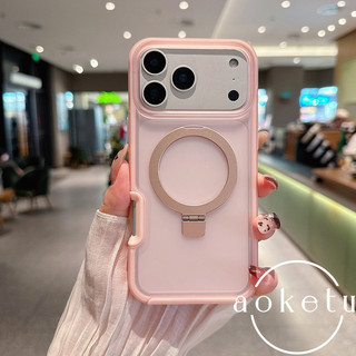 Ốp điện thoại từ tính giá đỡ vợt hoa anh đào sang trọng phù hợp cho iPhone 13 14 15 16 17 Pro Max da nhạy cảm bán trong suốt bao gồm chống rơi