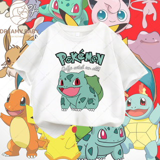COD✅ (Hồ Chí Minh)DREAMY BABY Áo thun sinh nhật trẻ em，Áo thun sinh nhật Pokémon dành cho trẻ em từ 3 đến 13 tuổi