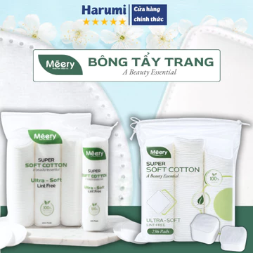 Bông Tẩy Trang MÉERY Chính Hãng, Bông Tẩy Trang Meery 205 Miếng 100% Cotton, Bông Tẩy Trang Meery 125 Miếng, BTT