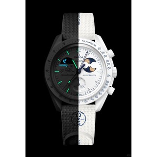 [Có hộp] Mission To Earthphase MOONSHINE GOLD COLD MOON Snoopy Đồng hồ nam mới, dạ quang, Quarz Chronograph