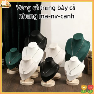 Vòng cổ trưng bày cổ nhung ma-nơ-canh, đạo cụ tủ kính sang trọng, bảo vệ trang sức, quà tặng đẹp