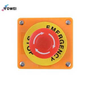 YOWEI Red Sign Nấm Dừng Khẩn Cấp Nút Nhấn Trạm Công Tắc 1 NO 1 NC VN