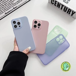 Vỏ mờ cho iPhone 8 7 Plus 6 6s Plus Vỏ sang trọng Dễ thương Đơn giản trong suốt Cặp đôi màu cam Vỏ điện thoại mềm