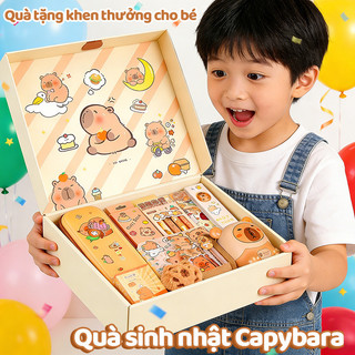 Bộ Dụng Cụ Học Tập Xinh Xắn, Văn Phòng Phẩm Capybara, Quốc Tế Thiếu Nhi, Túi Đựng Bút Bộ Quà Tặng 1/6