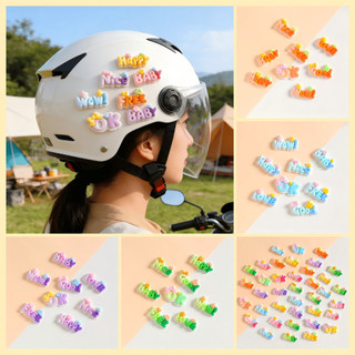 Sticker Chữ Cái Đa Màu DIY | Phụ Kiện Trang Trí Mũ Bảo Hiểm Xe Máy Điện Thoại