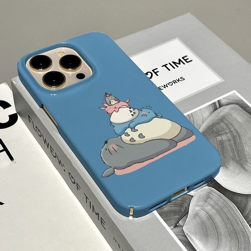 Ốp Điện Thoại QYJS Xếp Chồng Mèo Béo Thích Hợp Cho IPhone 17 AIR 11 12 PRO XR XSMAX 13 14 15 16 ProMax 7 8 PLUS Phim Vỏ Cứng Bóng Phong Cách Thời Trang