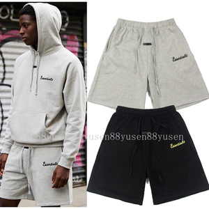 Quần Short Thể Thao Essentials Mùa Hè, Chữ Xốp In Rời, Bằng Cotton Nguyên Chất