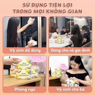 [Thùng 40 gói] Giấy ăn rút đa sắc TopGia 240 tờ 4 lớp, dập vân 4D, mềm mịn, thấm hút tốt