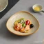 Gốm Gia Đình Đĩa Nấu Ăn Phong Cách Nhật Bản Đĩa Hình Đặc Biệt Hộ Gia Đình Underglaze Màu Retro Đĩa Salad Không Đều Lò Nướng Thay Đổi NHZ2
