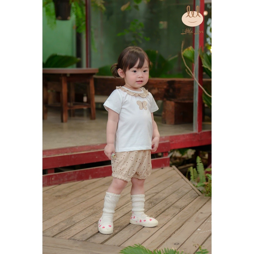BỘ CỘC BÈO CỔ HỒNG THÊU CHO BÉ  [ SIÊU MỀM, MÁT, MỊN CO DÃN VÀ THẤM HÚT TỐT] SZ 6/9M - 4Y (HCT62)