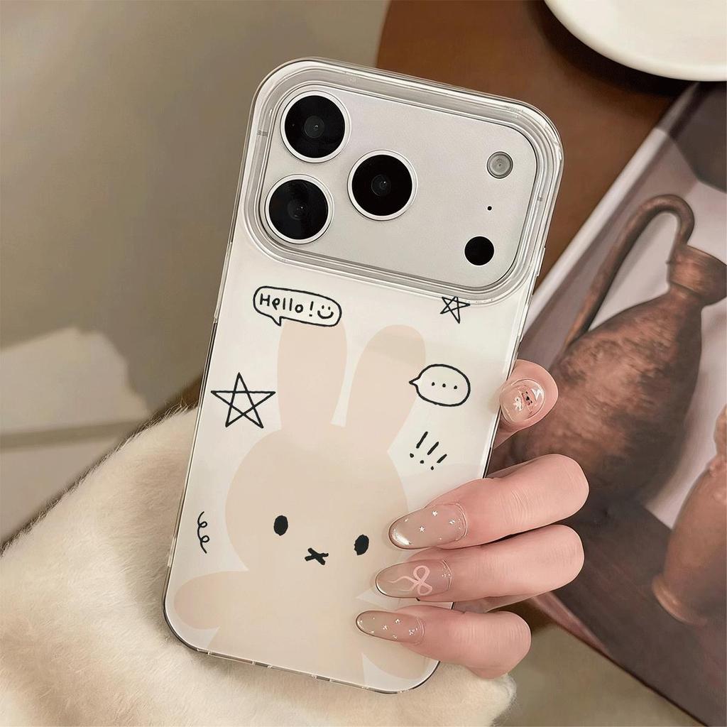 Miffy Funny cho 16 trường hợp iPhone 17Air Lớp kép 14/13/11Pro