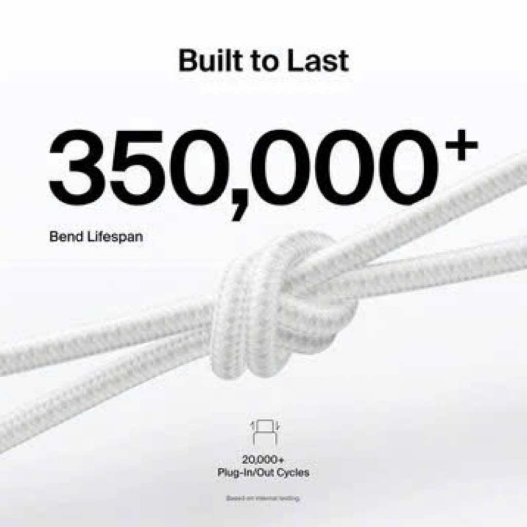 [Chính Hãng] Cáp Sạc Nhanh USB Type C To C Belkin 60W Boost Charge 1M - Dây Bọc Dù Chống Đứt Gãy, Chứng Nhận USB-IF
