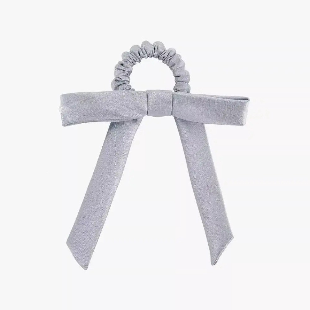 Dây buộc tóc phong cách Hàn Quốc với nơ satin ruột lớn - tiện ích cho streamer và phụ kiện tóc thời trang