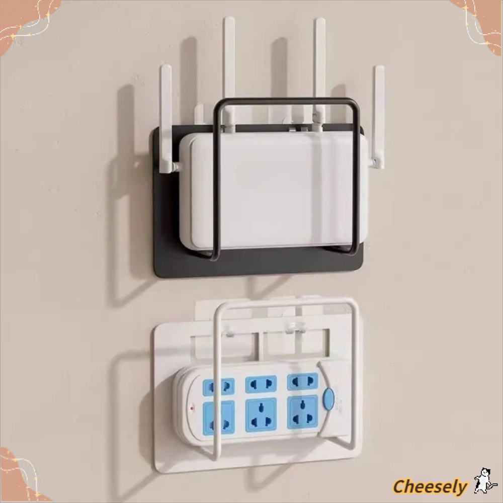 Giá đỡ bộ định tuyến CHEESELY, Giá lưu trữ hộp treo tường tiết kiệm không gian, Giá đỡ lưu trữ WiFi đa năng bằng kim loại thực tế Phòng khách