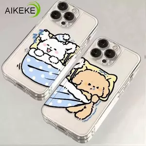 Ốp Điện Thoại Siêu Mỏng Trong Suốt Cặp Đôi Dễ Thương Cho OPPO A98 A97 A96 A95 A94 A93 2020 A93S A92 A80 A79 A78 A77S A77 A76 A74 4G 5G Vỏ Hoạt Hình Ốp Lưng Mềm Chống Sốc