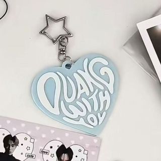 [Mặt dây chuyền] Duang với bạn Duang với bạn Acrylic Móc chìa khóa Mặt dây chuyền Trái tim tình yêu Siêu dễ thương Schoolbag Móc khóa Mặt dây chuyền
