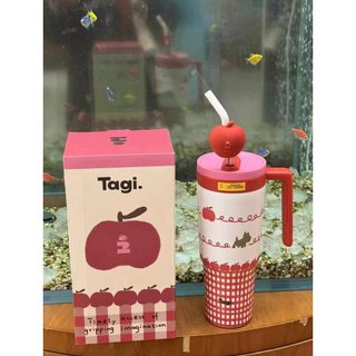 🔥 siêu bền 🔥 có ống hút Bình nước giữ nhiệt dung tích lớn Tagi giữ nhiệt cốc đập cánh đồng hoa tấn sức chứa lớn xe dễ thương băng rơm thép không gỉ