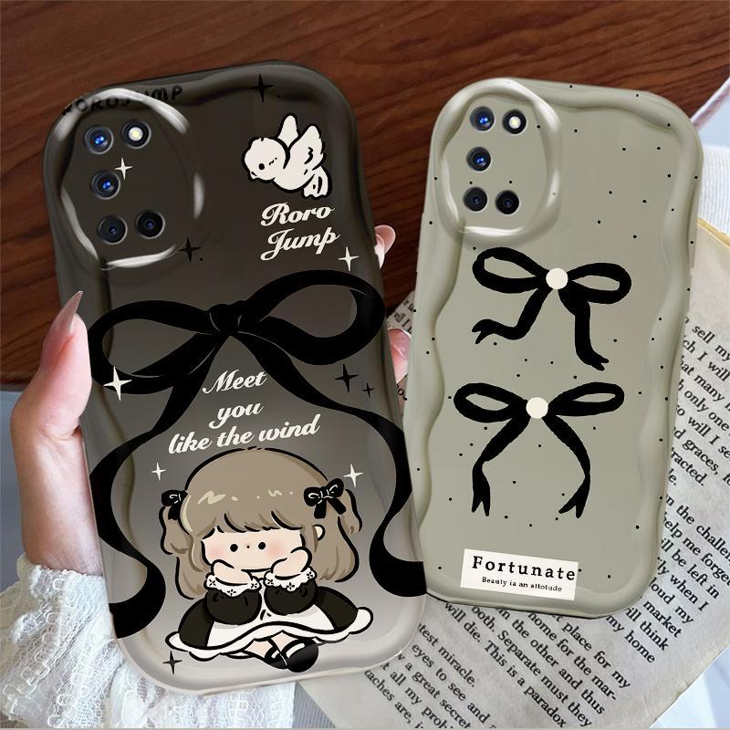 Thích Hợp Cho OPPO A52 A72 A92 Điện Thoại Thông Minh 3D TPU Mềm Hoạt Hình Dễ Thương Nơ Công Chúa Vỏ Điện Thoại Chống Sốc