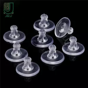 Bông Tai Cao Su Silicone Mềm - Set 50 Chiếc Với Giá Đỡ Nút Chặn Đai Ốc