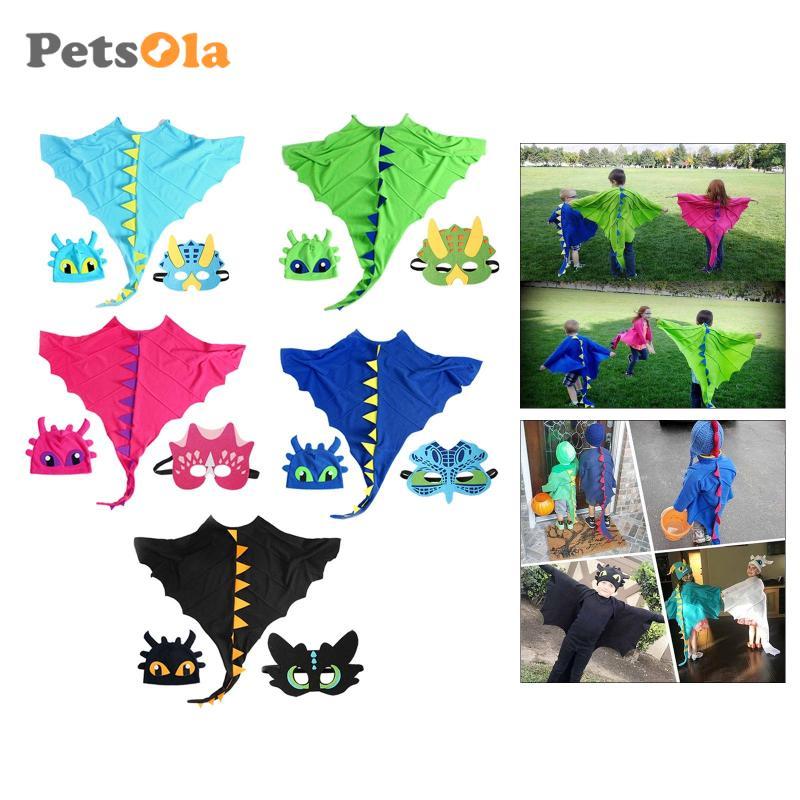 Rồng Trang Phục Áo Choàng Khủng Long Trang Phục Hóa Trang Phụ Kiện Có Mũ Cánh Rồng Trang Phục Cho Trang Phục Halloween Quà Tặng Trẻ Em Sinh Nhật Đảng Đồ Chơi