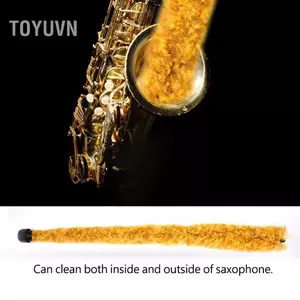 toyuvn Mingzhe Sax Cleaning Pad Saver Cleaner Bàn chải linh hoạt Bảo trì Công cụ chăm sóc cho Tenor Saxophone Vàng
