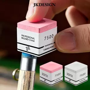 Phấn bi-a JKDESIGN TP7500 vuông chống trượt, màu hồng/xám, phụ kiện bi-a chuyên nghiệp