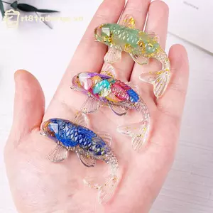 Ge Đá Pha Lê Sỏi Luy Koi Cá Hình Nhựa Mini Thạch Anh Lạ Mắt Cá Chép Tượng Trang Trí Nhà Bàn Làm Việc Trang Trí Quà Tặng n