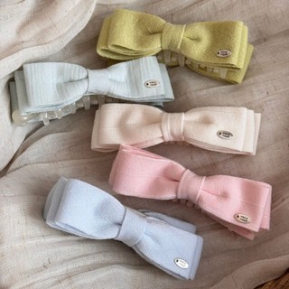 Kovoi Bạc Nhãn Đôi Nơ Chuối cho Tóc Cuộn và Đuôi Ngựa - Phong cách Mới