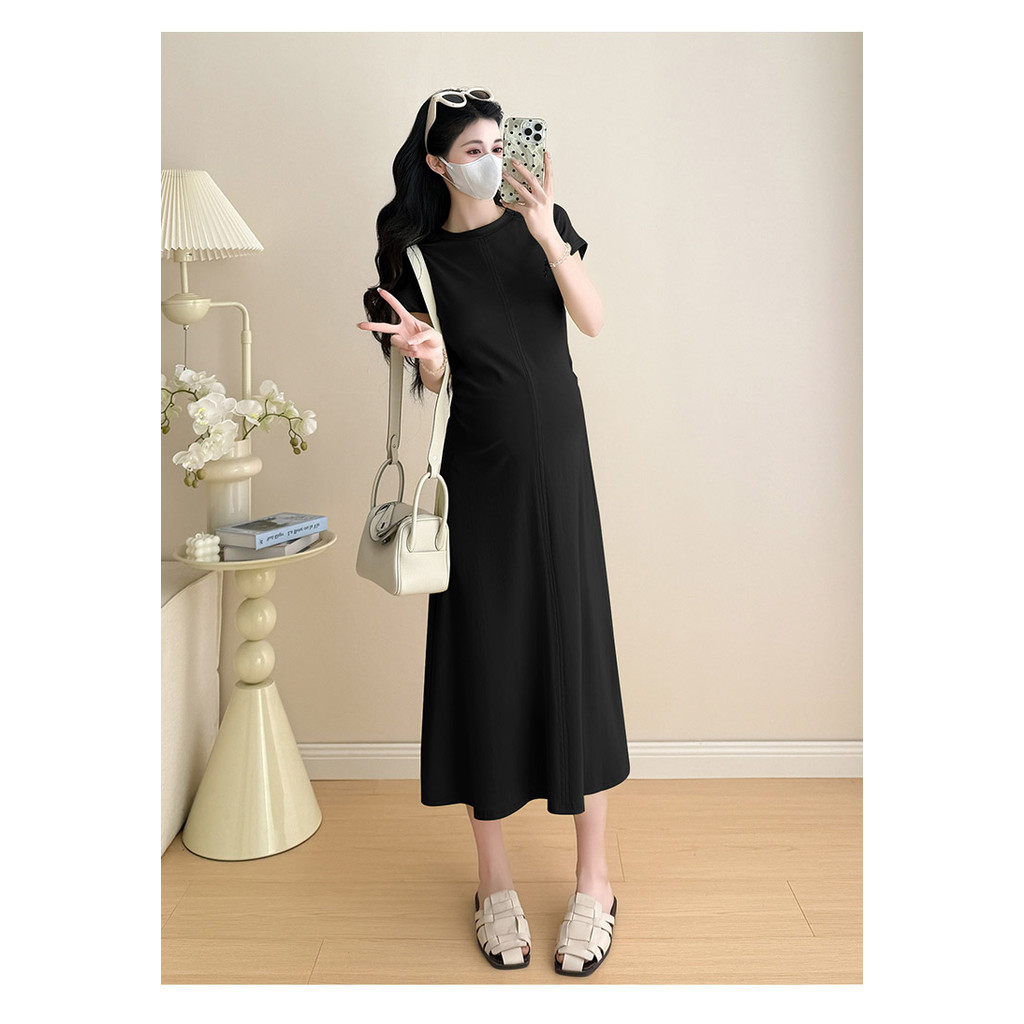 Trang phục bà bầu Váy ngắn tay thường ngày mùa hè