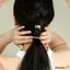 CHEESELY 3 Chiếc Vòng Đeo Tóc Vàng, Vòng Đeo Đuôi Ngựa Vàng 1 Inch, Dây Buộc Tóc Kim Loại Trang Trí Barrettes Cho Nữ