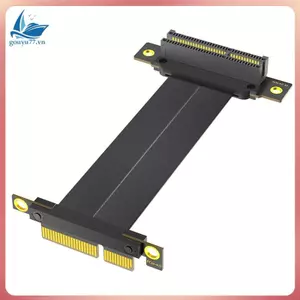 Cáp nối dài PCI-E PCI Express 4.0 4X (Hướng 90 độ dọc kép)