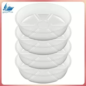 4 Gói Đĩa Thực Vật Trong Suốt 8Inch Đĩa Thực Vật Nhựa Khay Dày Hơn Chậu Hoa Cho Sân Vườn Ngoài Trời Trong Nhà