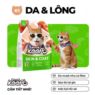 [ Combo 2 Gói ] Hạt cho mèo Keepo K1 & K2 (1KG) - Dưỡng da lông, sạch búi lông, tiêu hóa tốt