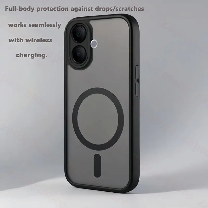 Ốp từ tính sang trọng Zaptoc Matte Black mới cho VIVO V60 Lite / VIVO V60 Lite 5G chống vỡ với cảm giác giống như da, Ốp điện thoại chống sốc CH19-1