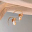 Trang sức ngọc trai nước ngọt Baroque, thiết kế tinh tế kiểu Pháp, bông tai hoa sáng tạo