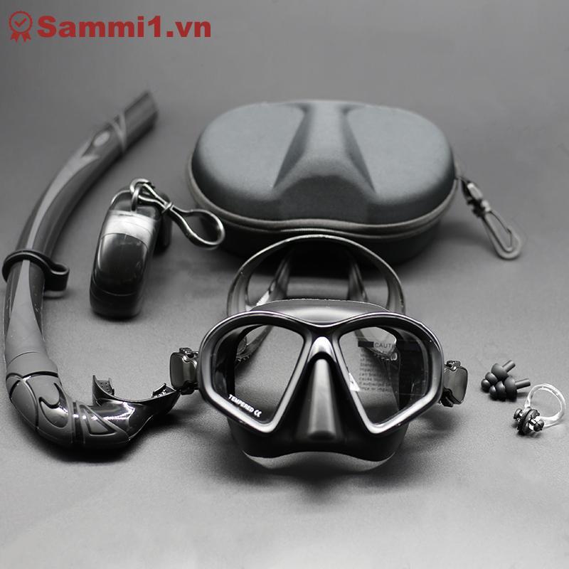 Bộ Mặt Nạ Lặn Tự Do Kính Cường Lực ZK Với Ống Thở Loại J Gấp Lại - Phù Hợp Cho Bơi Lội Và Khám Phá