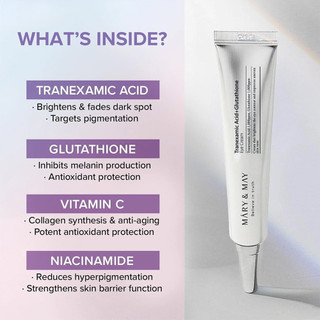 Mary & May Tranexamic Acid + Glutathione Eye Cream Improve Uneven Skin Tone 30ML