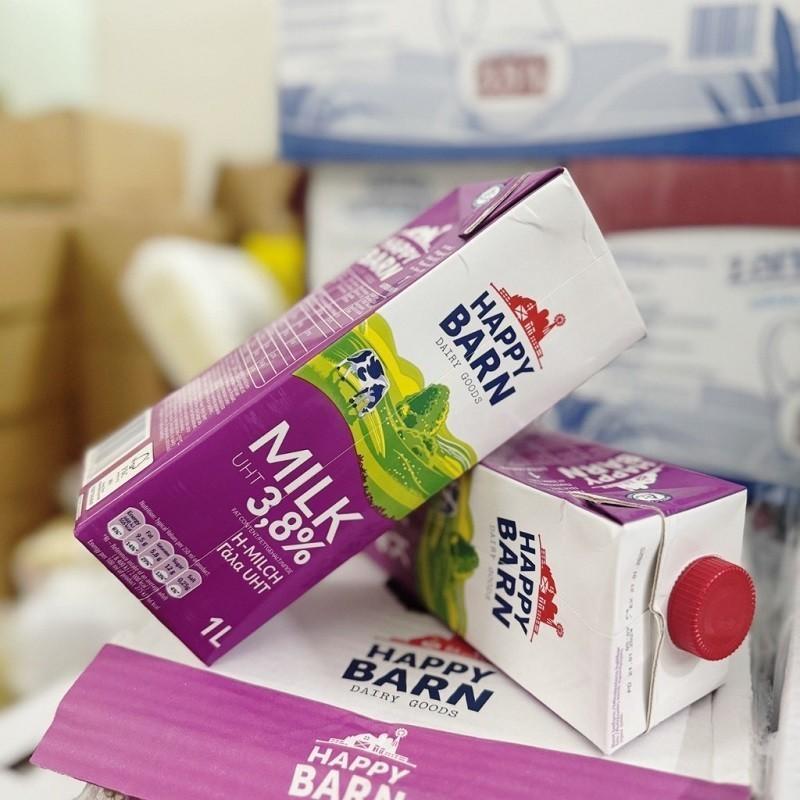 Sữa tươi Nguyên Kem Happy Barn 3,8% 1L Thơm Ngon, Nguyên Liệu Pha Chế Chuẩn Vị