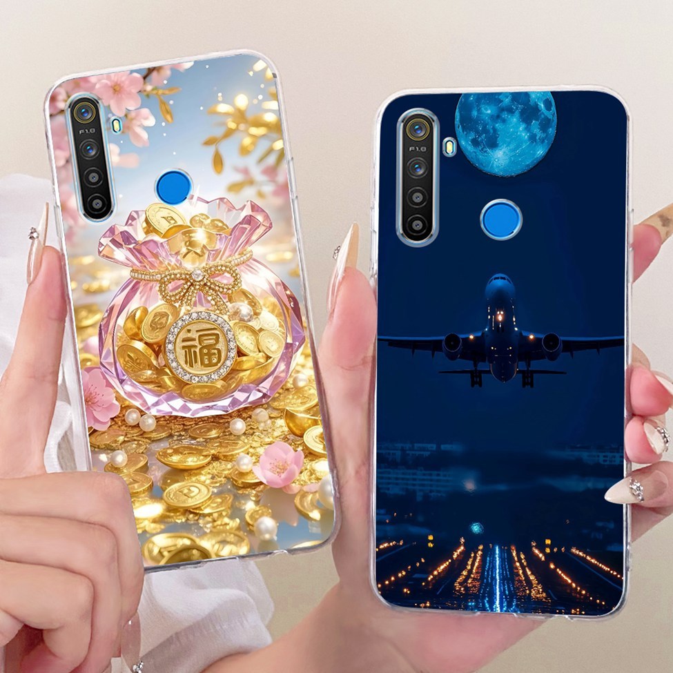 Vỏ Trong Suốt Cho Realme 6i Ốp Lưng RMX2040 Bướm Thời Trang Ngộ nghĩnh Dễ Thương Sơn Vỏ Mềm Cho Real me 6i